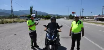 Gümüşhacıköy'de abartı egzoz ve motosiklet denetiminde 17 sürücüye ceza