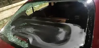 Sivas'ın Altınyayla ilçesinde dolu yağışı: Araçlar zarar gördü