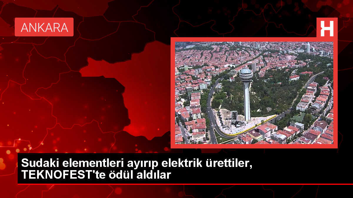 Sudaki elementleri ayırıp elektrik ürettiler, TEKNOFEST'te ödül aldılar