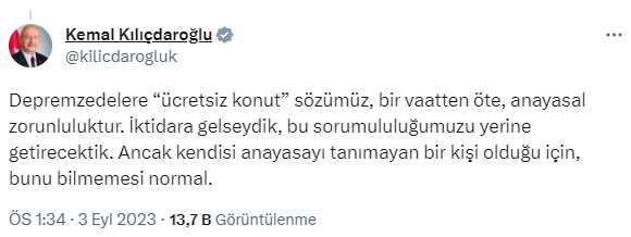 Erdoğan'ın 'Bedava ev sözü verenler şimdi yolunu unuttu' sözlerine Kılıçdaroğlu'ndan sert yanıt