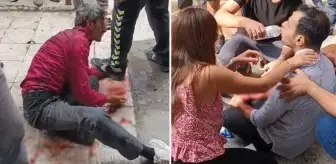 Kızıyla ilişkisi olduğunu iddia ettiği genci herkesin gözü önünde boğazından bıçakladı