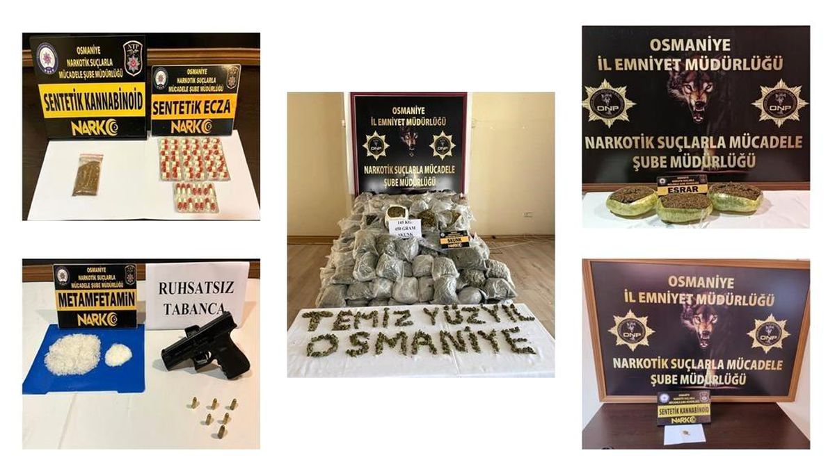 Osmaniye'de 15 ayrı operasyonda 18 uyuşturucu satıcısı yakalandı