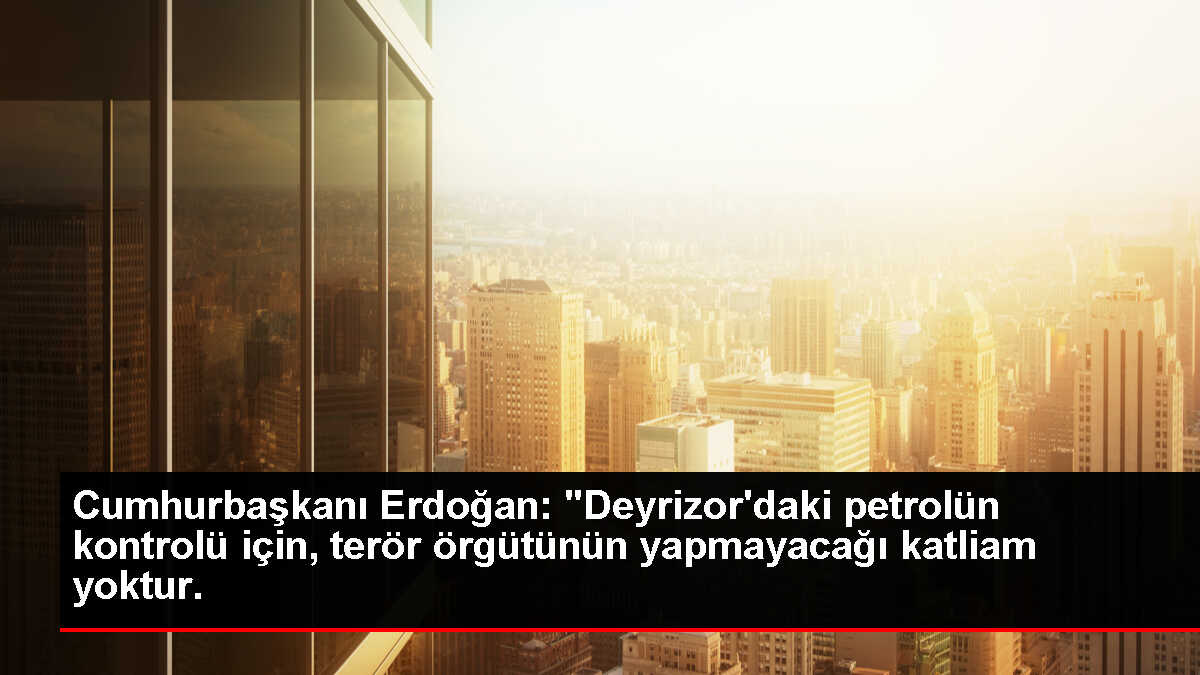 Cumhurbaşkanı Erdoğan: 'Deyrizor'daki petrolün kontrolü için, terör örgütünün yapmayacağı katliam yoktur.