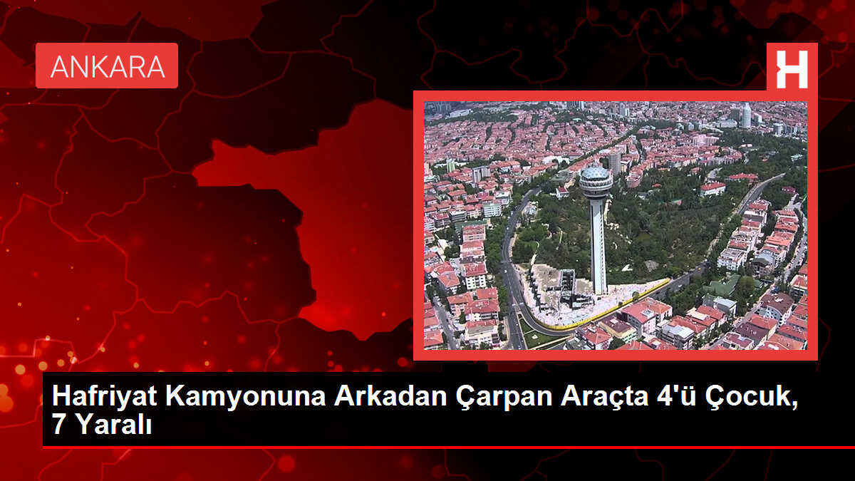 Kula'da hafriyat kamyonuna arkadan çarpan araçta 7 kişi yaralandı