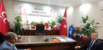 Erkan Haberal, MHP Sincan İlçe Başkanı Oğuz Nihat Alkan'ı ziyaret etti