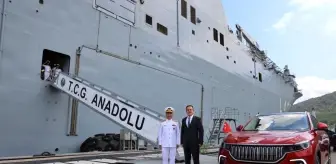 Muğla Valisi İdris Akbıyık TCG Anadolu'yu ziyaret etti