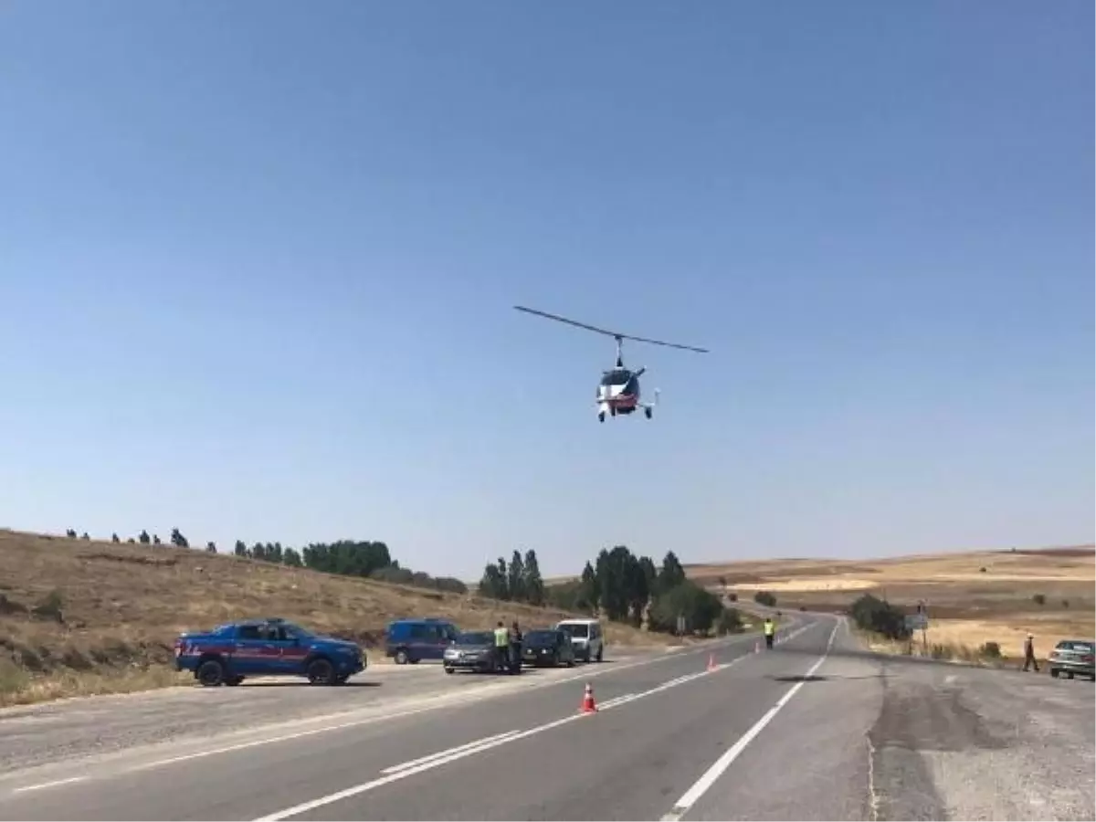 Nevşehir'de 'cayrokopter' ile trafik denetimi yapıldı