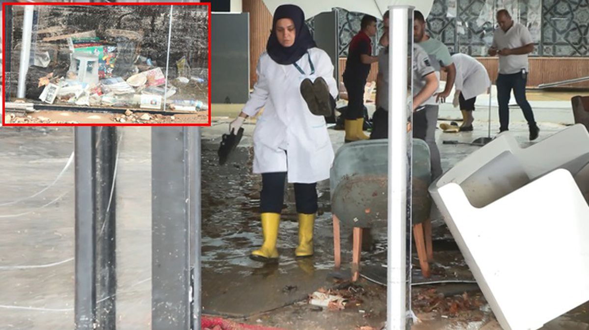 Sele teslim olan Başakşehir Millet Kıraathanesi'ndeki hasar gün aydınlanınca ortaya çıktı