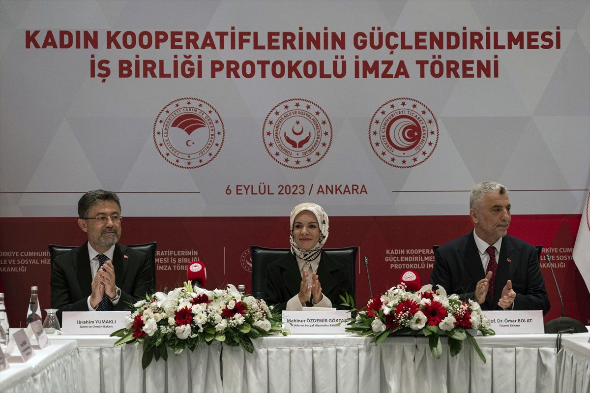 Üç bakanlık, 'kadın kooperatiflerinin güçlendirilmesi' için işbirliği protokolüne imza attı