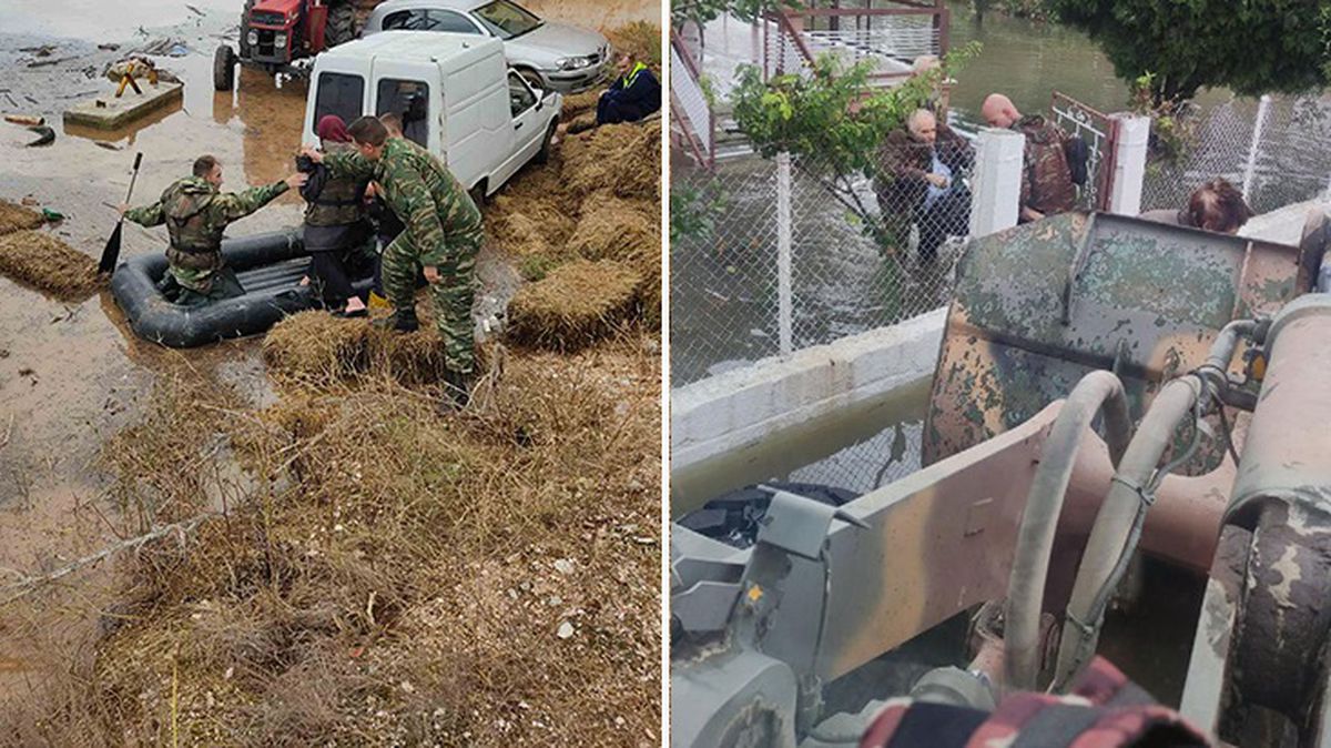 Sel felaketinin yaşandığı Yunanistan'da ordu devreye girdi