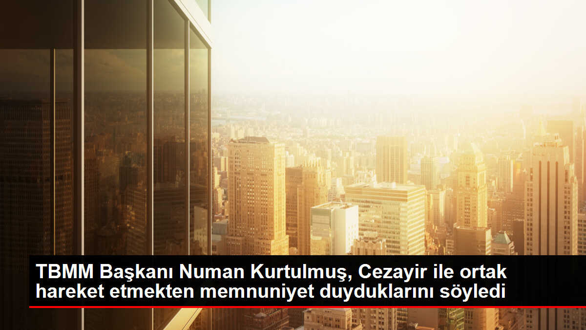 TBMM Başkanı Numan Kurtulmuş, Cezayir ile ortak hareket etmekten memnuniyet duyduklarını söyledi