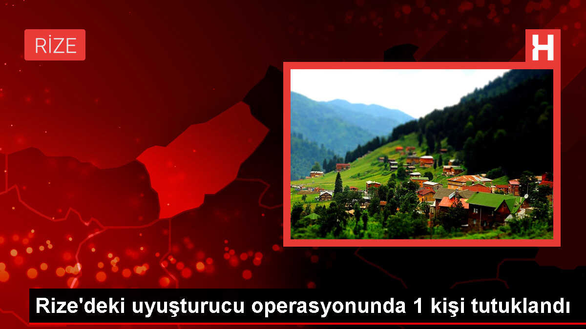 Rize'de uyuşturucu operasyonunda gözaltına alınan 2 şüpheliden 1'i tutuklandı