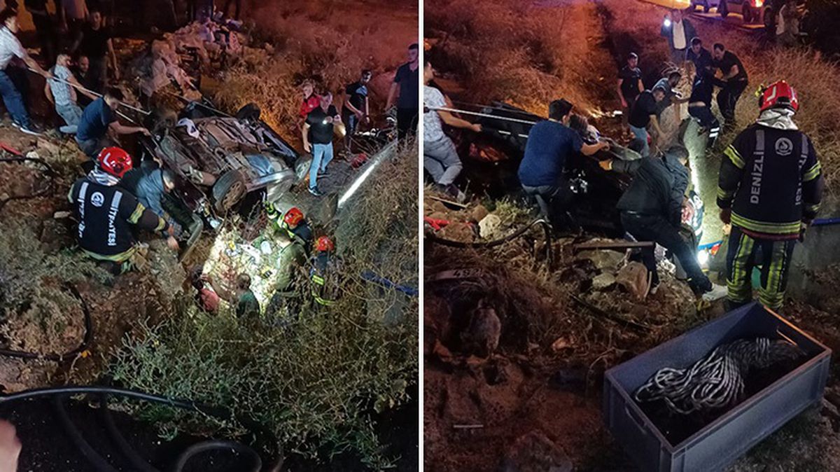 Denizli'de trafik kazasında 2'si bebek 4 kişi hayatını kaybetti