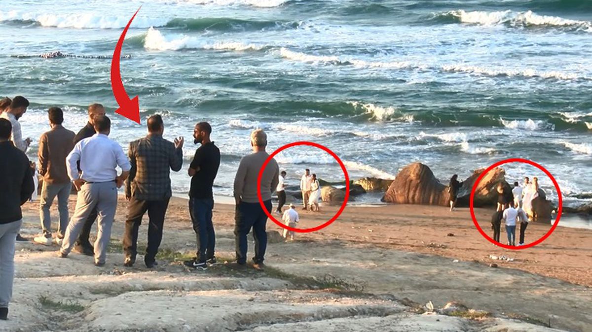 İki duygu aynı karede! Bir tarafta acı bekleyiş, diğer tarafta mutluluk