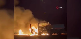 Kırıkkale'de kamyonet yangını