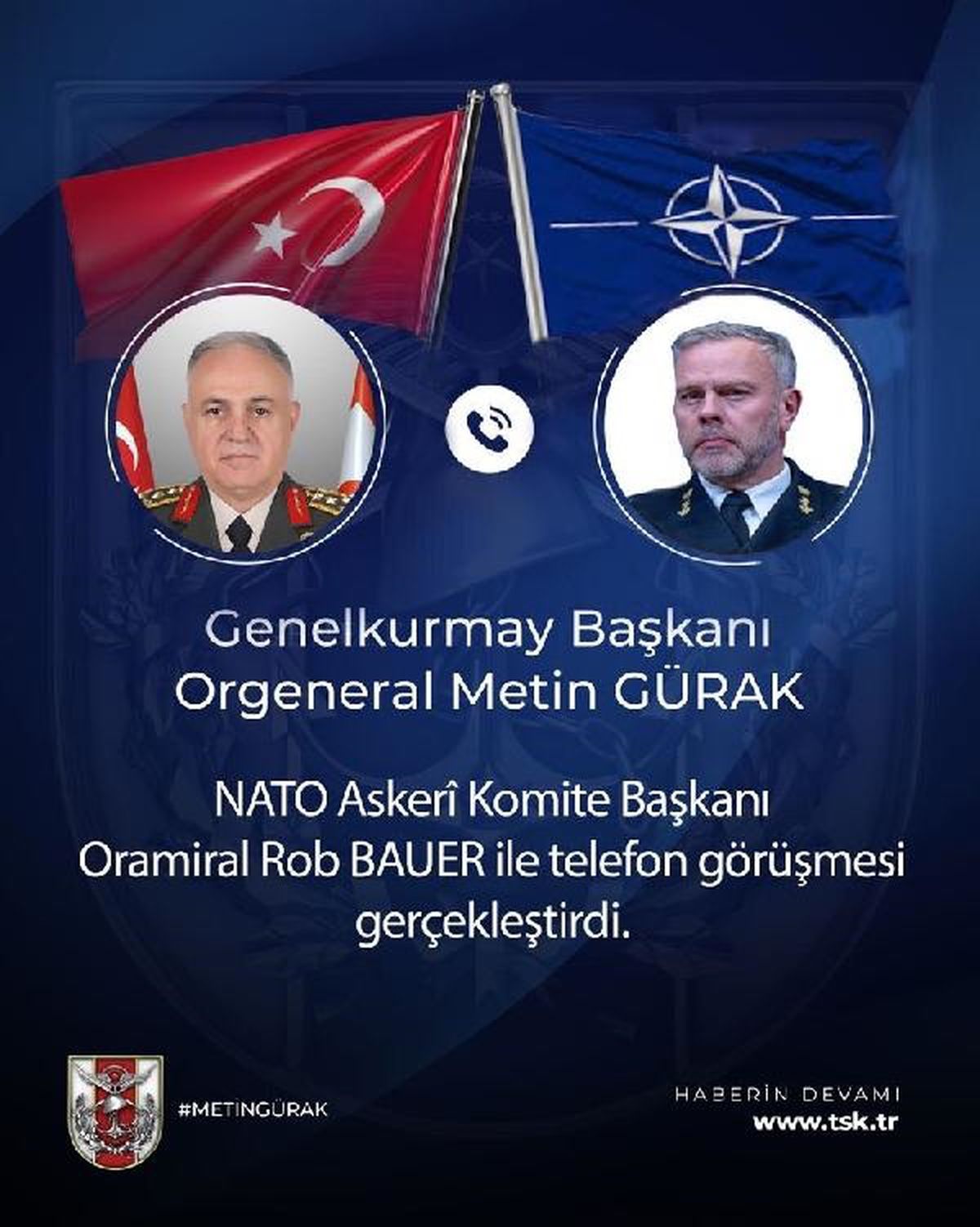 Orgeneral Gürak, NATO Askeri Komite Başkanı ile görüştü