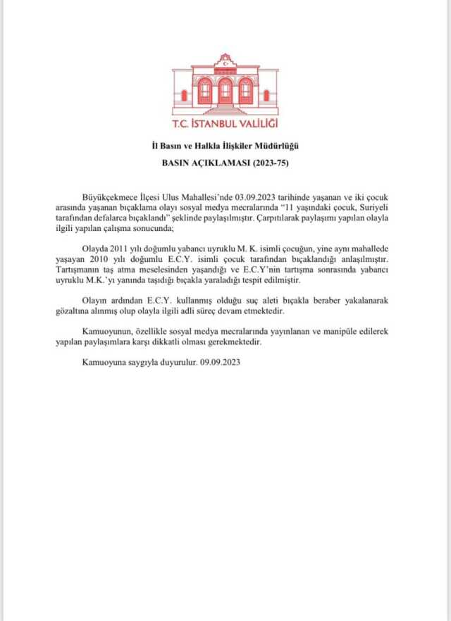 13 yaşındaki çocuk, arkadaşını böyle bıçakladı! Valilik 'yabancı uyruklu' iddiasını yalanladı