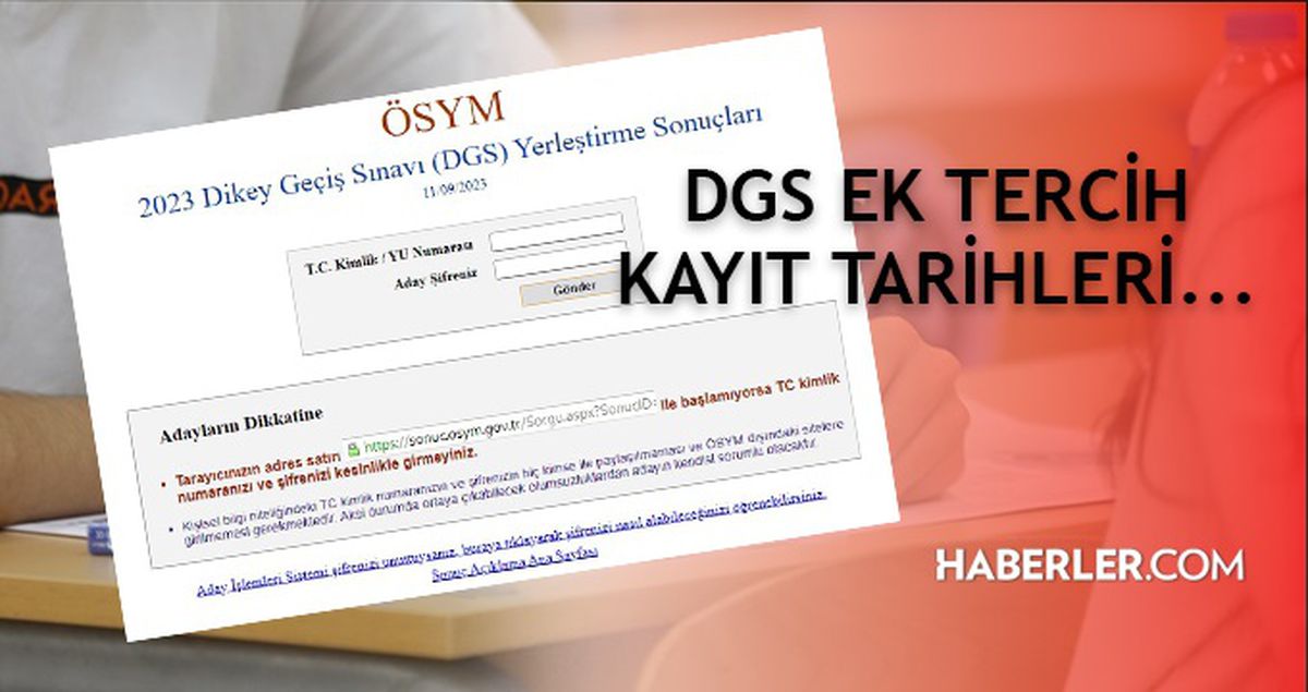 DGS ÜNİVERSİTE KAYITLARI NE ZAMAN? DGS ek yerleştirme kayıtları hangi tarihlerde gerçekleştirilecek?
