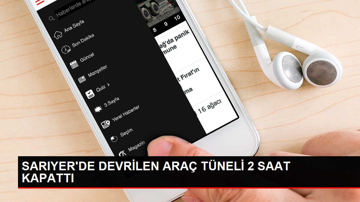 Sarıyer'de Kapalı Kasa Minibüs Devrildi, Trafik 2 Saat Kapandı