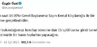 CHP Kurultay Süreci İçin Basın Toplantısı Düzenlenecek
