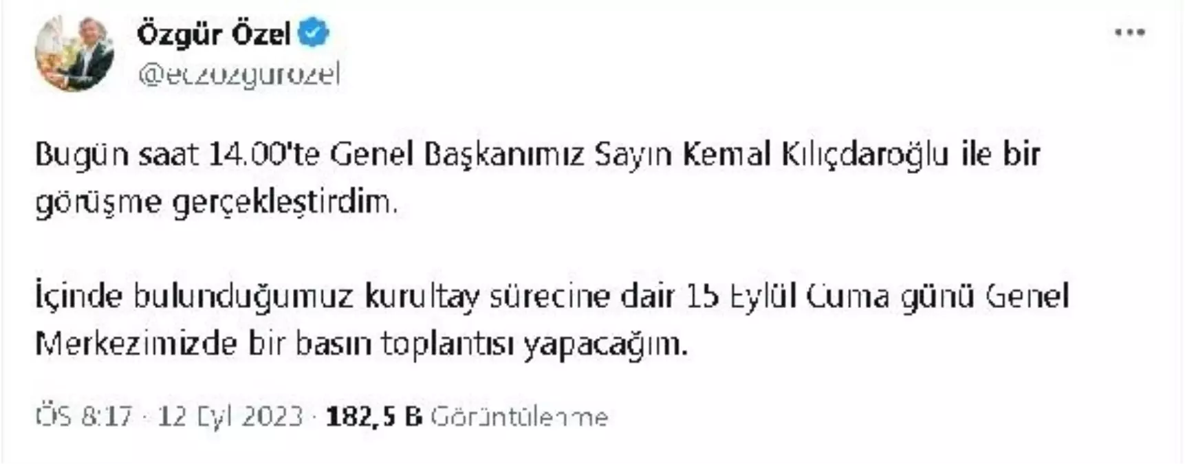 CHP Kurultay Süreci İçin Basın Toplantısı Düzenlenecek