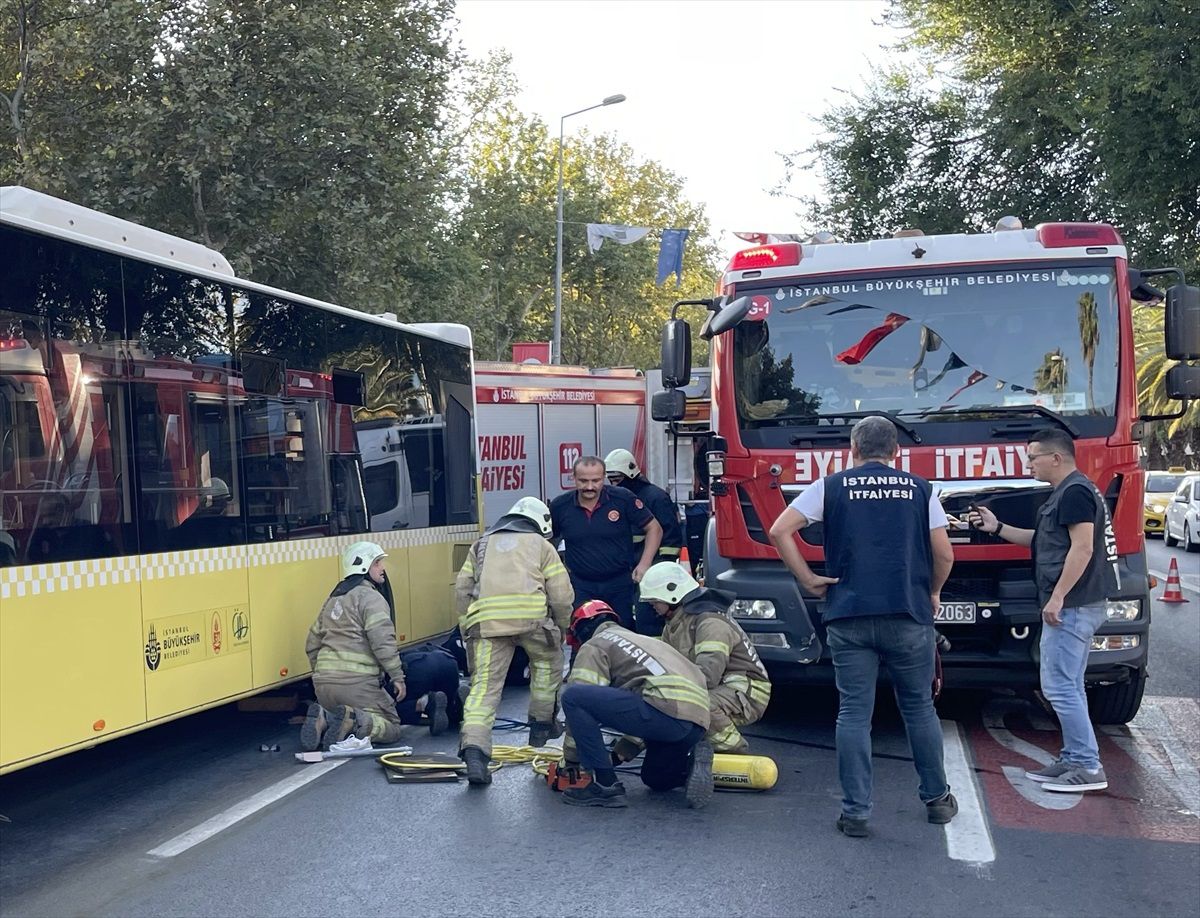 Fatih'te trafik kazasında hamile kadın ağır yaralandı