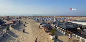 Hollanda'da Hava Sıcaklığı 30 Dereceyi Aştı, Halk Plajlara Akın Etti