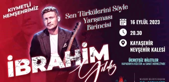İbrahim Yıldız, Nevşehir Kalesi'nde Konser Verecek