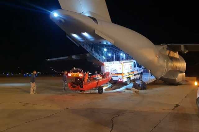 Libya'ya arama kurtarma ekiplerini götürecek ilk uçak Ankara'dan hareket etti Libya'ya arama kurtarma ekiplerini götürecek ilk uçak Ankara'dan hareket etti