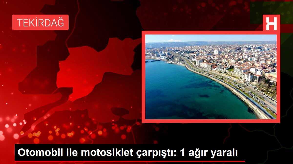 Otomobil ile motosiklet çarpıştı: 1 ağır yaralı