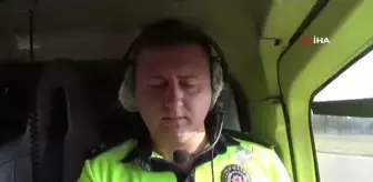 Polis sıkışan trafiği helikopterle tespit edip açtı