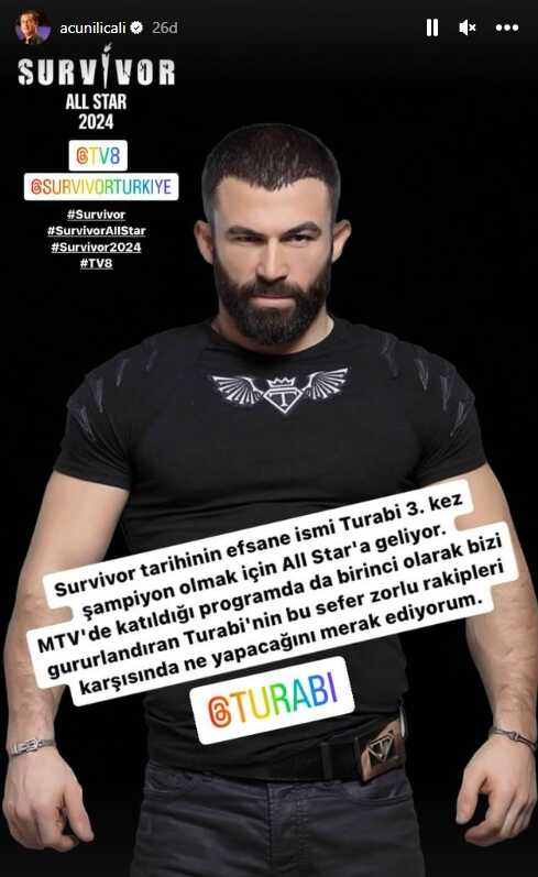 Turabi Survivor All Star 2024 kadrosuna dahil oldu mu? Turabi Survivor'a mı katılıyor? Turabi kimdir, hangi yıllar yarıştı?