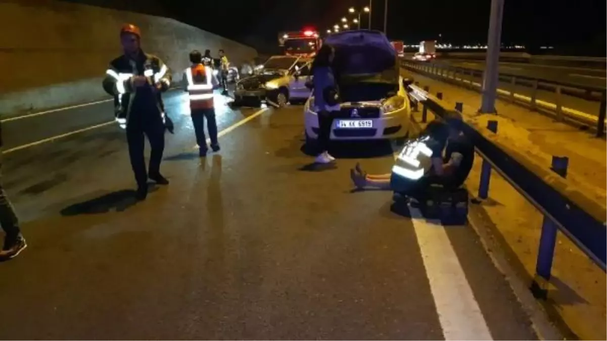 TEM yolunda zincirleme kaza: 1'i bebek 5 kişi yaralandı