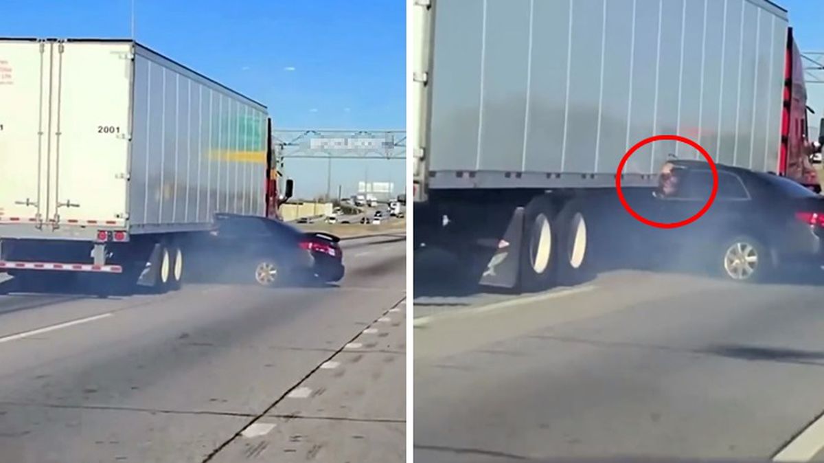 Ezdiği aracı fark etmeden yoluna devam etti, kadın şoför el sallayarak yardım istedi