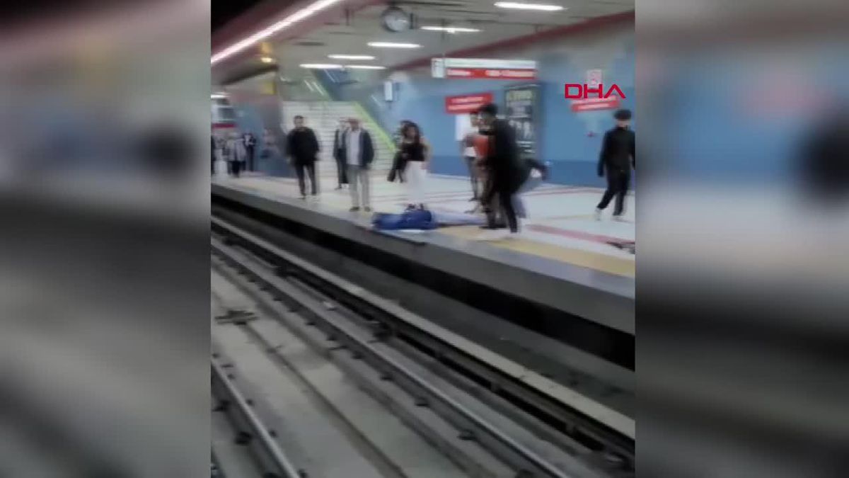 Çankaya'da bayılan kadın metro raylarından kurtarıldı