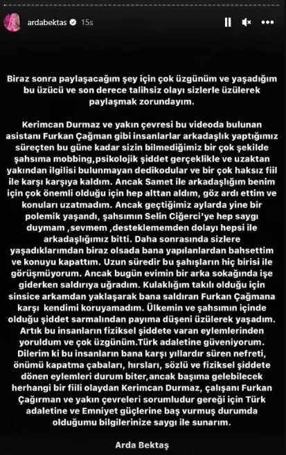 Arda Bektaş'a, Kerimcan Durmaz'ın asistanı saldırdı! Arda Bektaş ile Furkan Çağman olayı nedir? Arda Bektaş'a, Kerimcan Durmaz'ın asistanı saldırdı! Arda Bektaş ile Furkan Çağman olayı nedir?