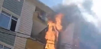 Ataşehir'de 5 katlı binada yangın-1