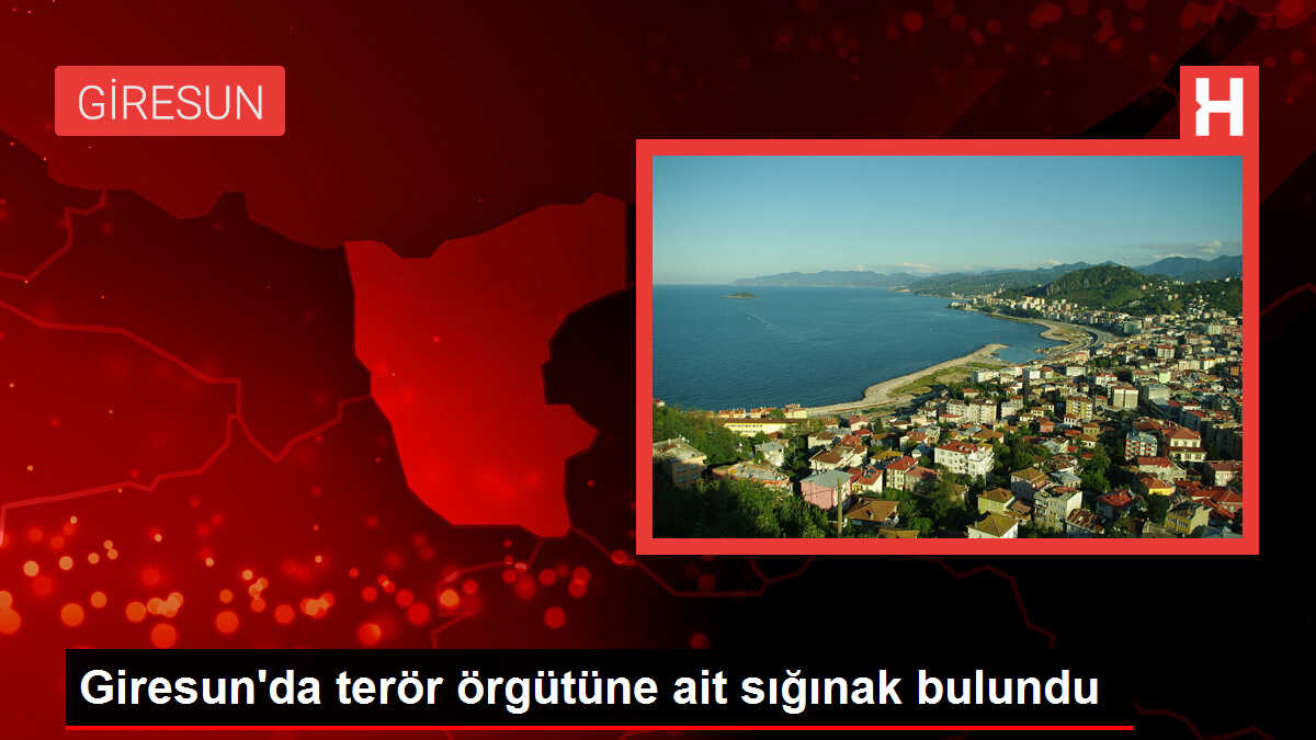 Giresun'da terör örgütüne ait sığınak bulundu