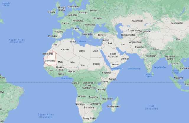Moritanya hangi yarım kürede? Moritanya'nın konumu ve harita bilgisi