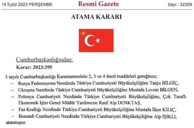 Yeni Ukrayna Büyükelçisi Levent Bilgen kimdir? Levent Bilgen hayatı ve biyografisi