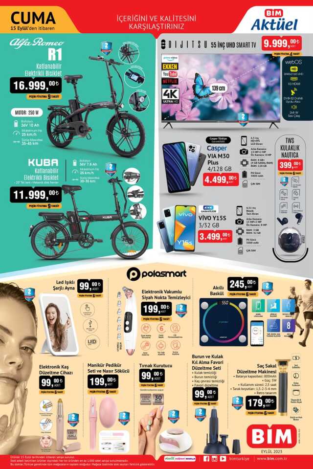 BİM 15 EYLÜL 2023 KATALOG | Bu Cuma BİM'de hangi ürünler var, neler var? 15 Eylül Cuma BİM aktüel ürünleri neler?