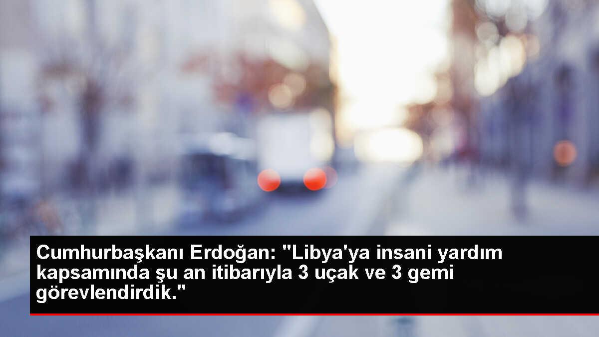 Cumhurbaşkanı Erdoğan: 'Libya'ya insani yardım kapsamında şu an itibarıyla 3 uçak ve 3 gemi görevlendirdik.'