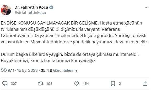 Eris virüsü ölümcül mü? Eris virüsü nedir, tehlikeli mi?