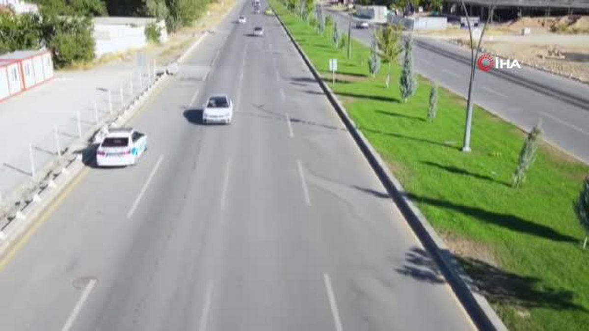 Malatya'da dron destekli hız denetimi