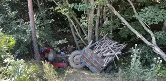 Bolu'da traktör dereye devrildi, sürücü ağır yaralandı