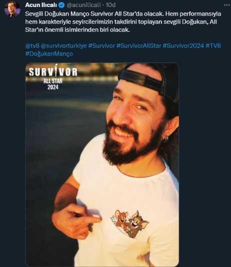 Doğukan Manço Survivor 2024'e mi katıldı? Doğukan Manço Survivor 2024'te yarışacak mı?