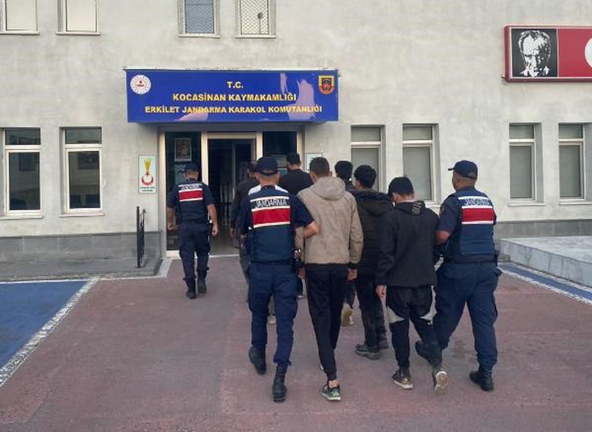 Kayseri'de Irak, Afganistan ve İran uyruklu 7 kaçak göçmen yakalandı