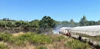 Antalya'da çalılık alanda çıkan yangın söndürüldü