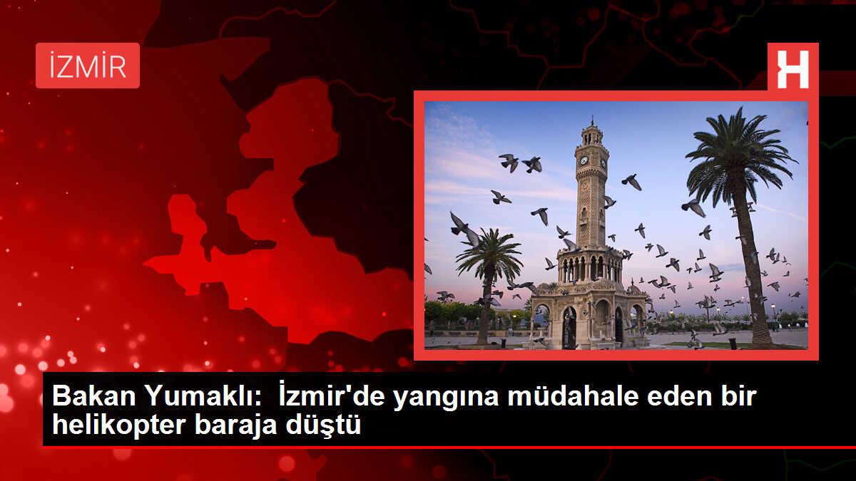 Orman yangınına müdahale eden helikopter suya düştü