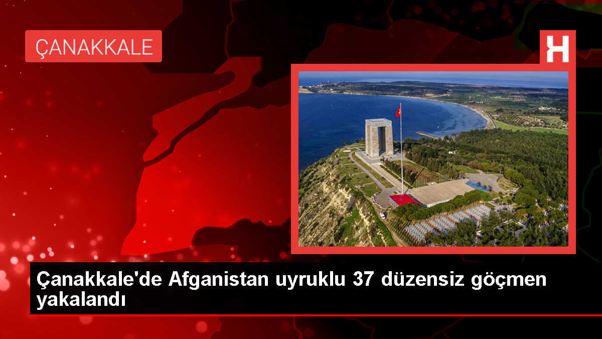 Çanakkale'de insan kaçakçılığı operasyonu: 37 düzensiz göçmen yakalandı